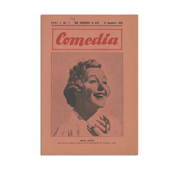 Publicația „Comedia”, Anul I, Nr. 1, 27 noiembrie 1938
