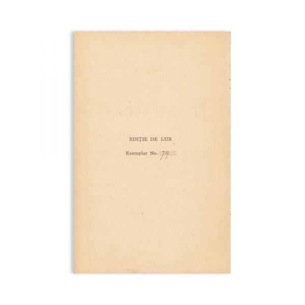 Mihai Eminescu, Proză și versuri, 1890, editat de V. G. Morțun, ediție de lux, numerotată