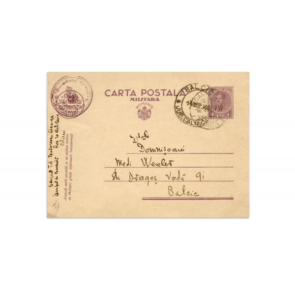 Medi Dinu, corespondențe intime, 1938-1939