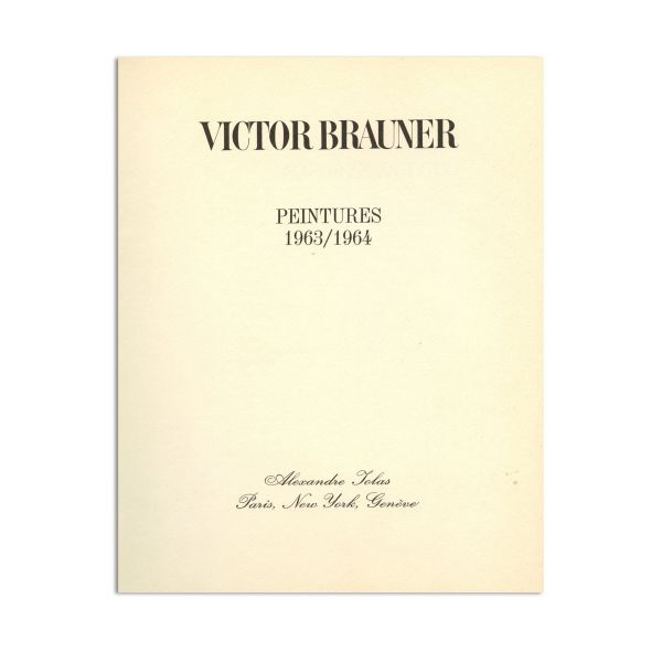 Catalogul expoziției Victor Brauner, Peintures 1963/1964