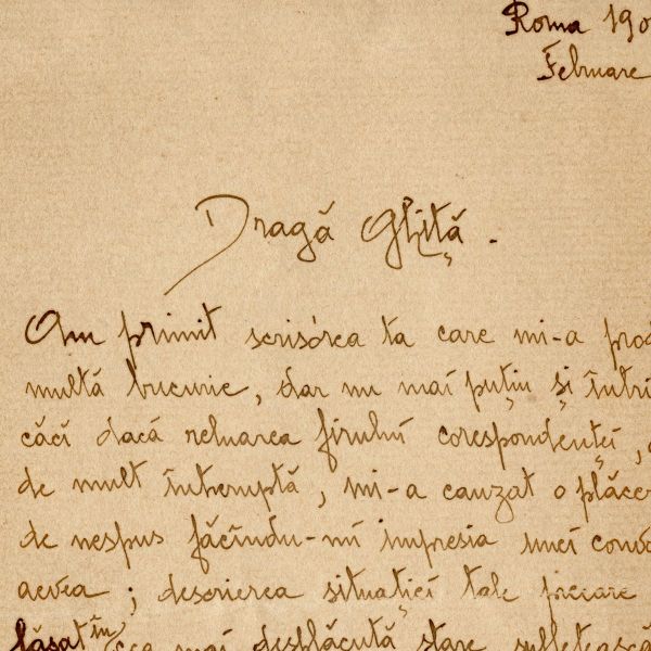 George Enescu, ciorna unei corespondențe din partea unui coleg