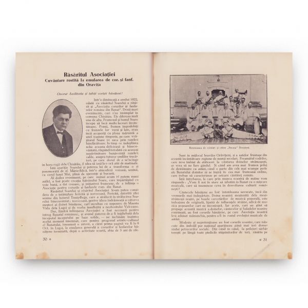 Prof. Iosif Velceanu, Corurile și fanfarele din Banat, 1929, cu dedicație pentru Ioachim Perian