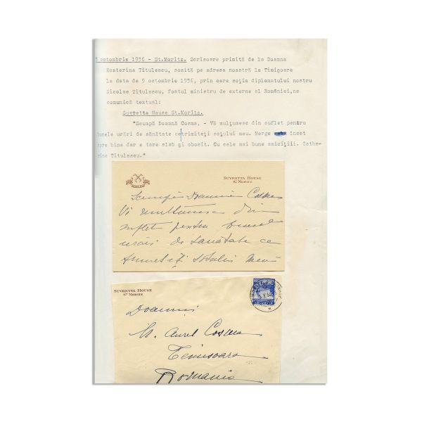 Amintiri despre Nicolae Titulescu, manuscris