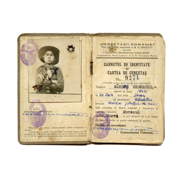 Bărdaș Gheorghe, Carnet de identitate și carte de cercetaș, cca. 1930