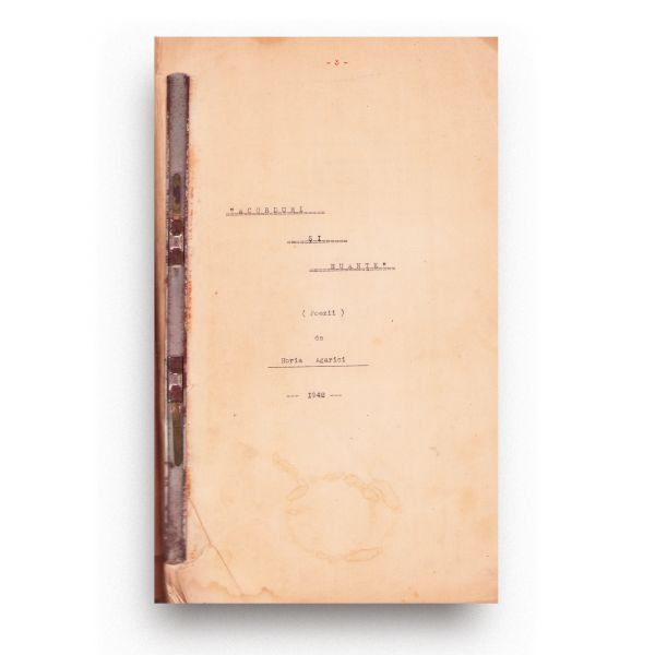 Horia Agarici, „Acorduri și Nuanțe”, poezii dactilografiate, 1942, cu semnătura pilotului 