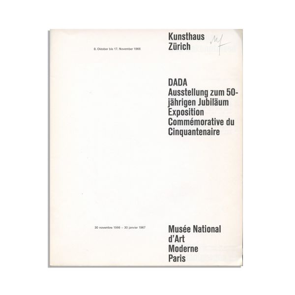 Catalog al expoziției aniversare Dada, 1966-1967