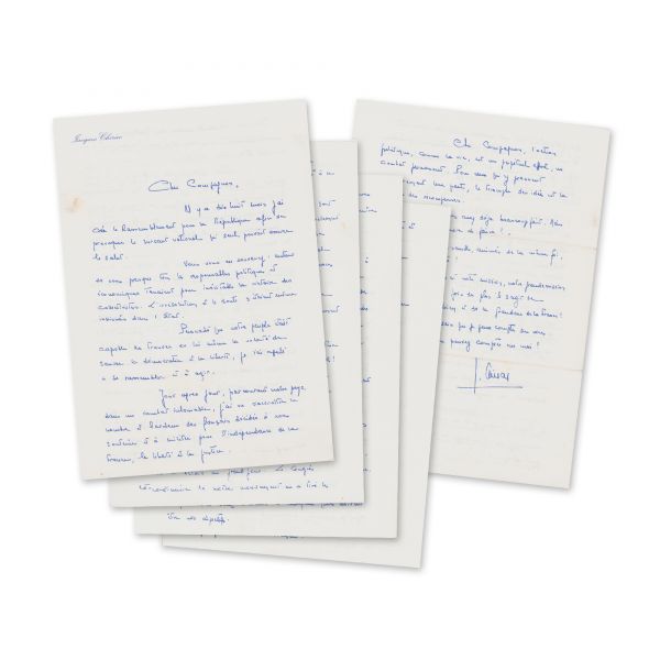 Jacques Chirac, scrisoare despre politica Franței