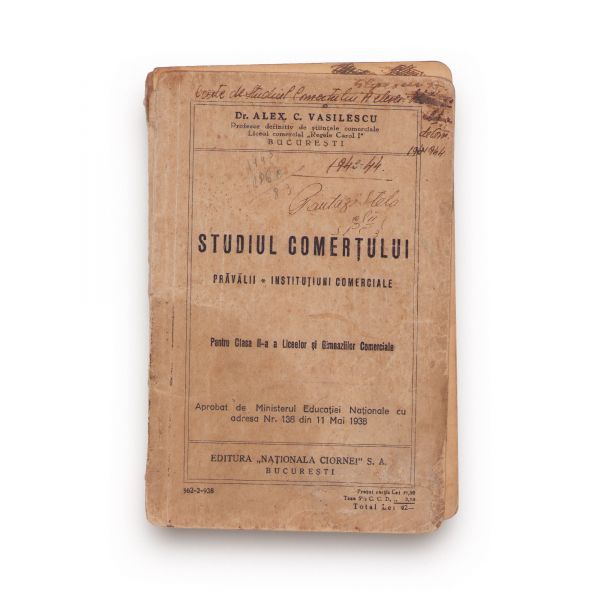 Dr. Alex C. Vasilescu, Studiul comerțului. Prăvălii. Instituții comerciale, 1938 