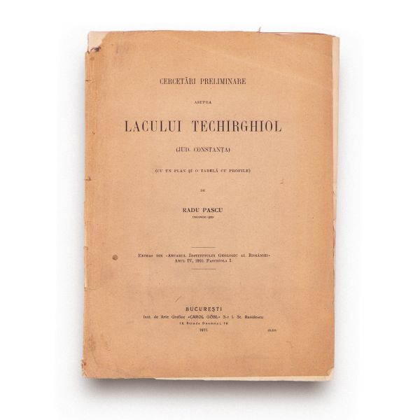 Radu Pascu, Cercetări preliminare asupra lacului Techirghiol, 1911