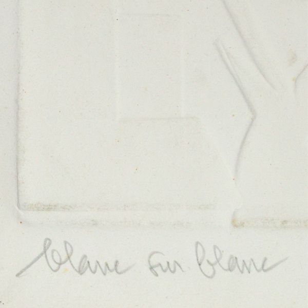 Marcel Iancu, Blanc sur blanc, lucrare embosată, cca. 1959