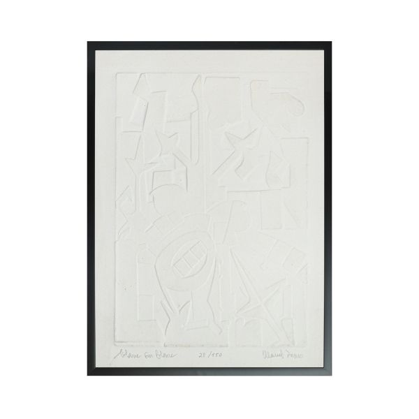 Marcel Iancu, Blanc sur blanc, lucrare embosată, cca. 1959