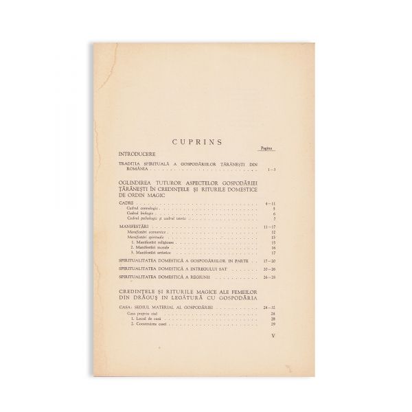 Ștefania Cristescu-Golopenția, Gospodăria în credințele și riturile magice ale femeilor din Drăguș (Făgăraș), 1940