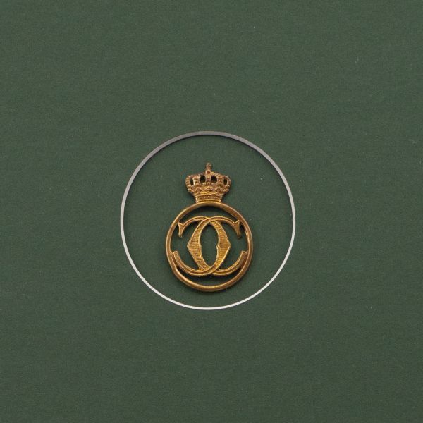 Regele Carol al II-lea, reproducere fotografică + bilet cu semnătură + cifru 