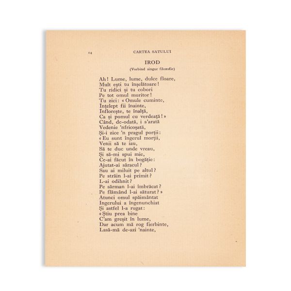 Cartea Satului. Vicleimul. Joc sfânt popular, 1934