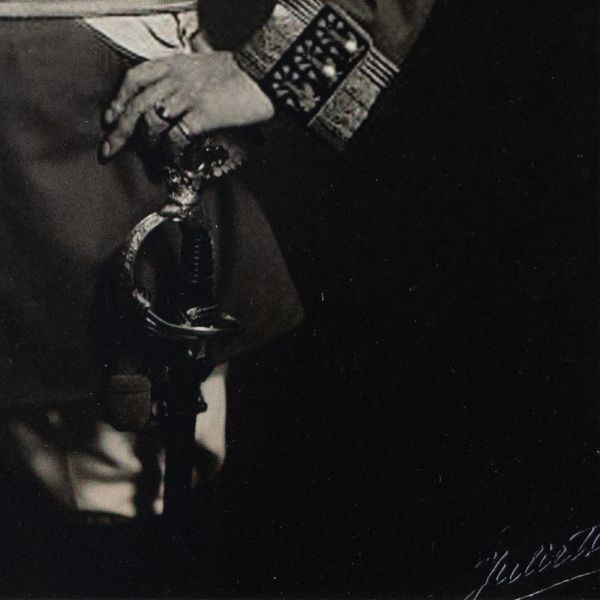 Regele Carol al II-lea, reproducere fotografică + bilet cu semnătură + cifru 