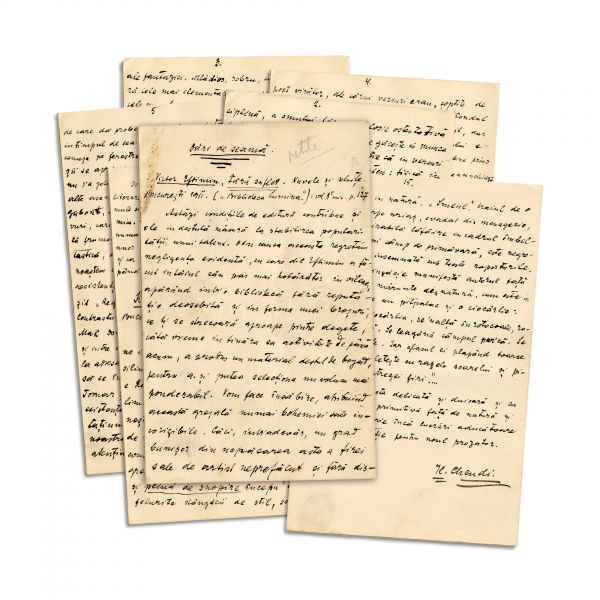 Ilarie Chendi, manuscris, „Fără suflet” de Victor Eftimiu, „Feciorul și alte nuvele” Radu Baltag,  „Așa i-a fost scris” de Ion Chiru-Nanov