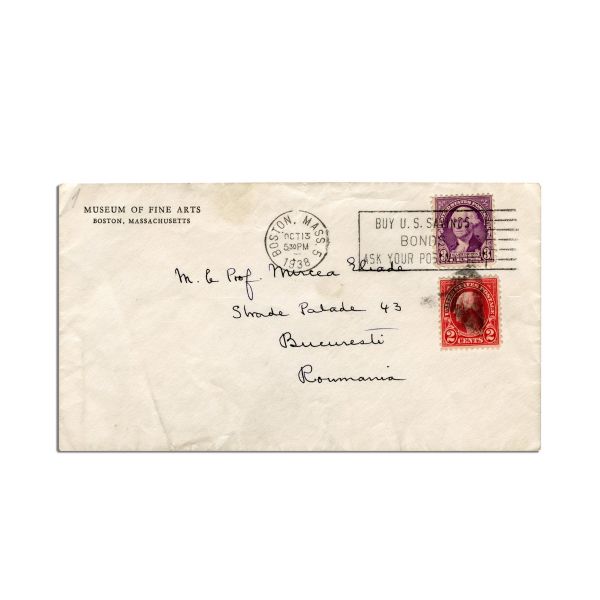 Ananda K. Coomaraswamy, scrisoare pentru Mircea Eliade, 14 octombrie 1938