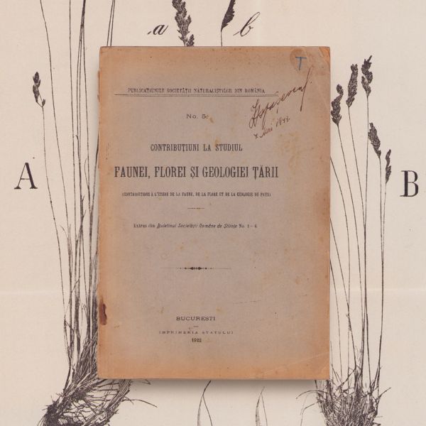 Contribuțiuni la studiul faunei, florei și geologiei țării, 1922 