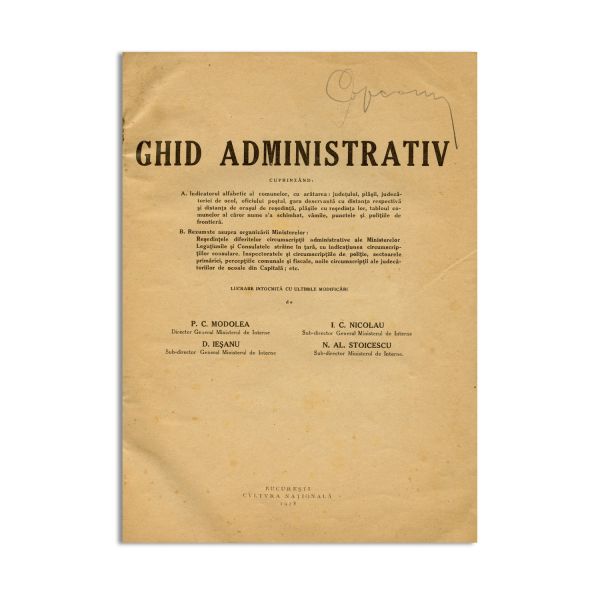Ghid administrativ, 1928