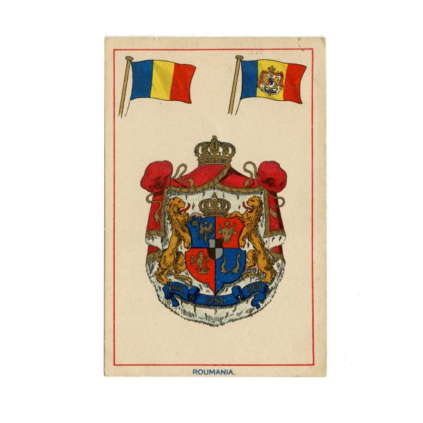 Carte poștală cu stema României