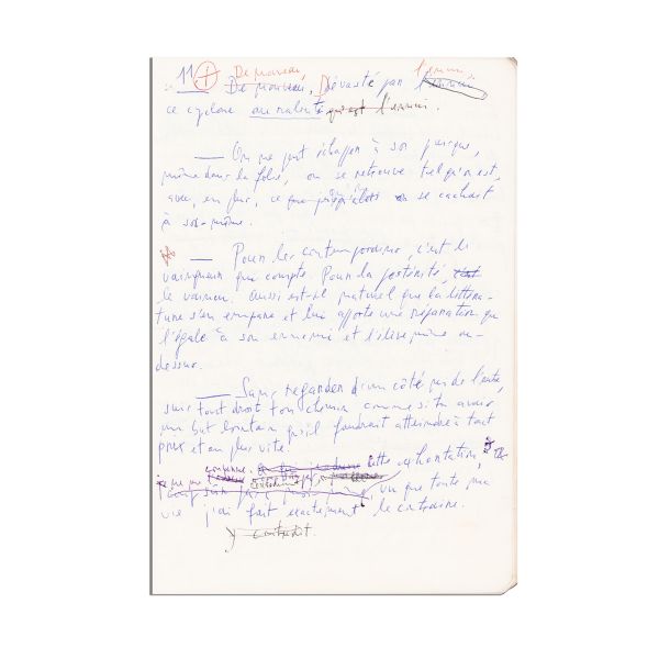 Emil Cioran, Aveux et anathèmes, manuscrisul lucrării integrale