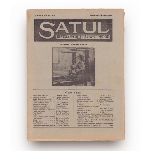Publicația „Satul”, 1934-1940, 4 numere