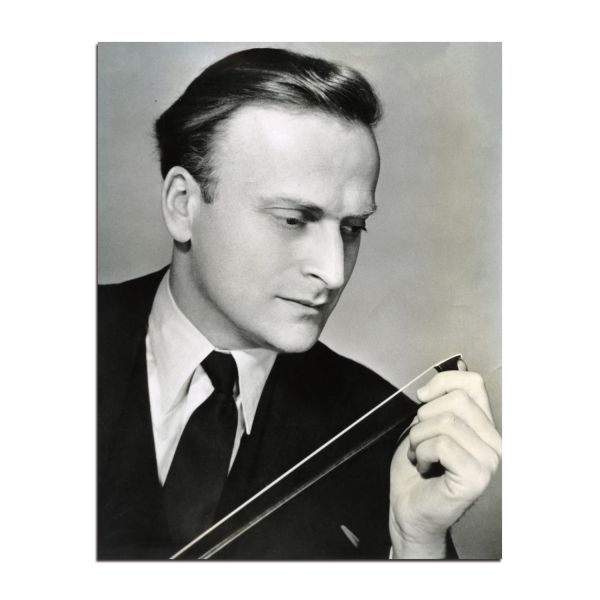 Yehudi Menuhin și soția sa, Diana Gould, fotografii și autograf
