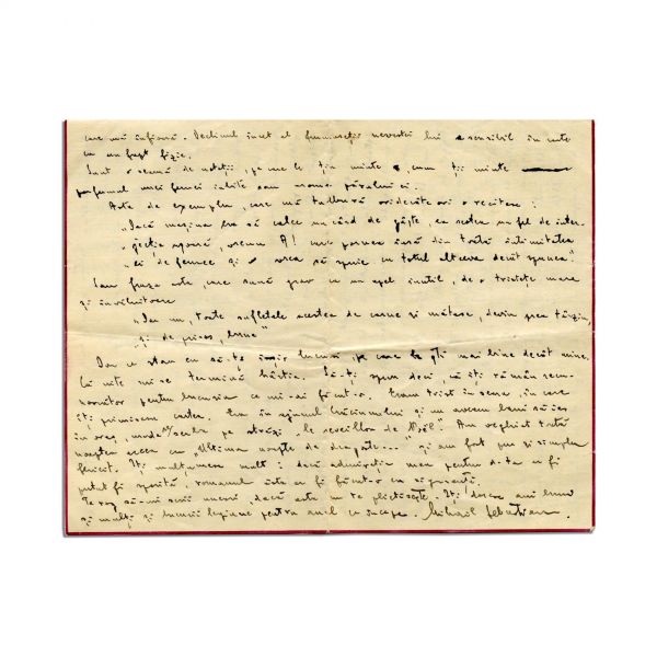 Mihail Sebastian, scrisoare olografă pentru Camil Petrescu, 5 ianuarie 1931 