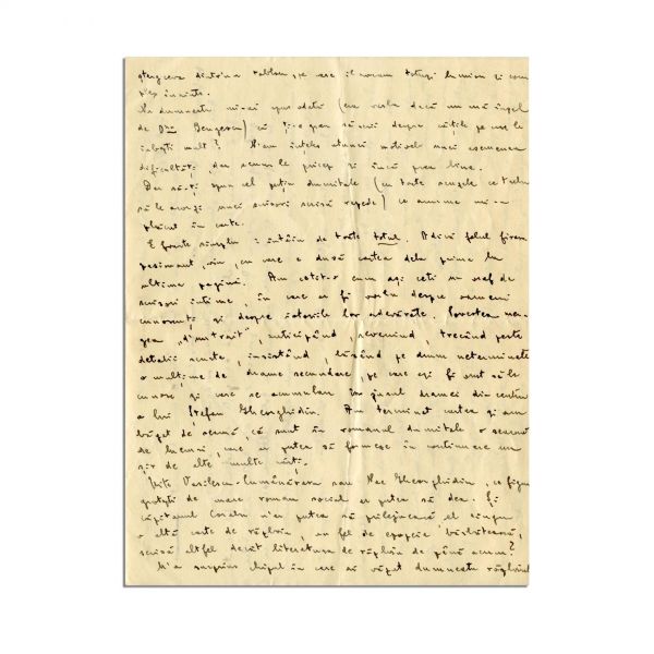 Mihail Sebastian, scrisoare olografă pentru Camil Petrescu, 5 ianuarie 1931 