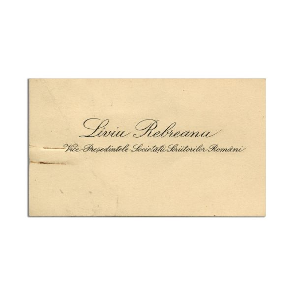 Liviu Rebreanu, Ion, 1920, două volume + carte de vizită cu însemnare olografă