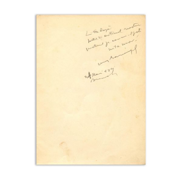 Virgil Carianopol, Un ocean, o frunte în exil, 1934, cu dedicație olografă