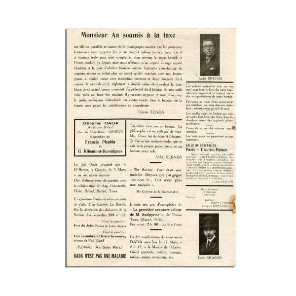 Publicația „DADAPHONE”, nr. 7, martie 1920