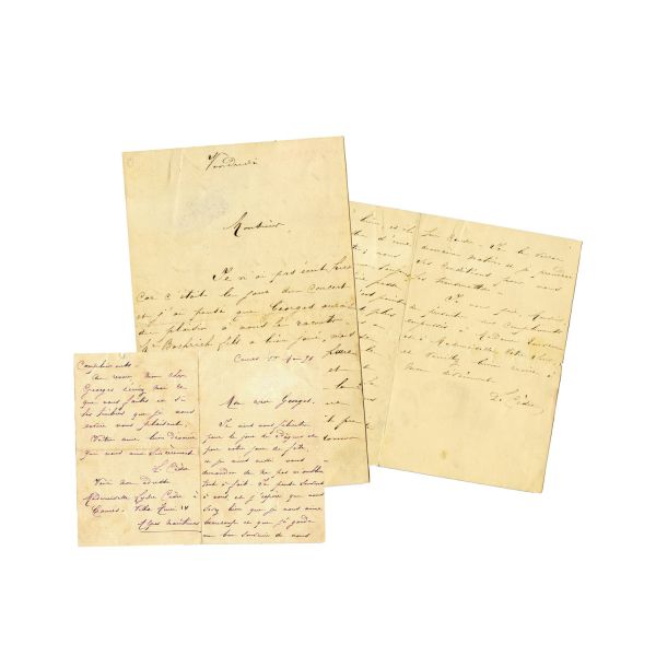 George și Costache Enescu, două scrisori din partea guvernantei Lydie Cèdre, 1891
