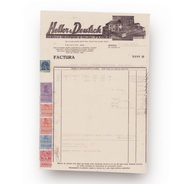 Fabrica de tăbăcărie „La Leu” și Fabrica de cloșuri „Heller & Deutsch”, trei facturi