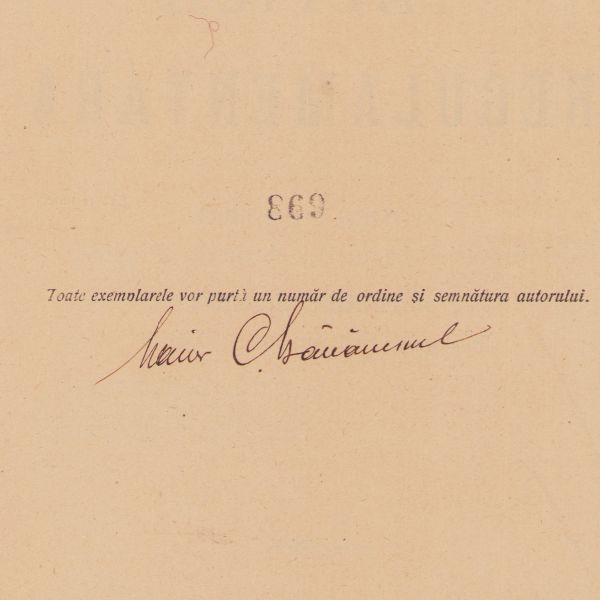 Maiorul C. Găvănescul, Tactica regulamentară, 1914, cu semnătură olografă