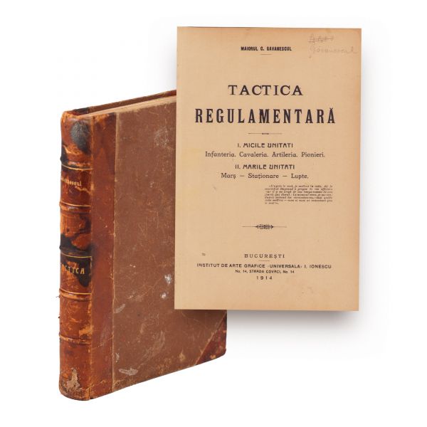 Maiorul C. Găvănescul, Tactica regulamentară, 1914, cu semnătură olografă