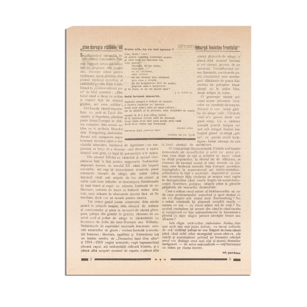 Publicația „așa”, Nr. 1, 5 martie 1934