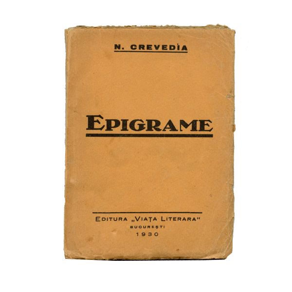 N. Crevedia, Epigrame, 1930, cu dedicație olografă
