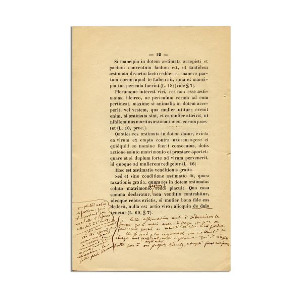 Titu Maiorescu, Thèse pour la licence, 1861, cu însemnările olografe ale autorului