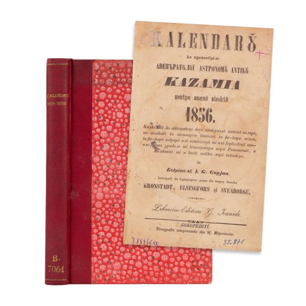 I. G. Gorjan, Kalendarul pe anul 1856, colligat cu Calendaru popular al adevăratului astrolog Kazamia 1858