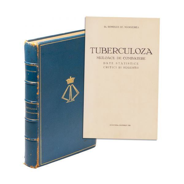 Dr. Romulus St. Mangiurea, Tuberculoza, 1934, cu monograma reginei Maria 