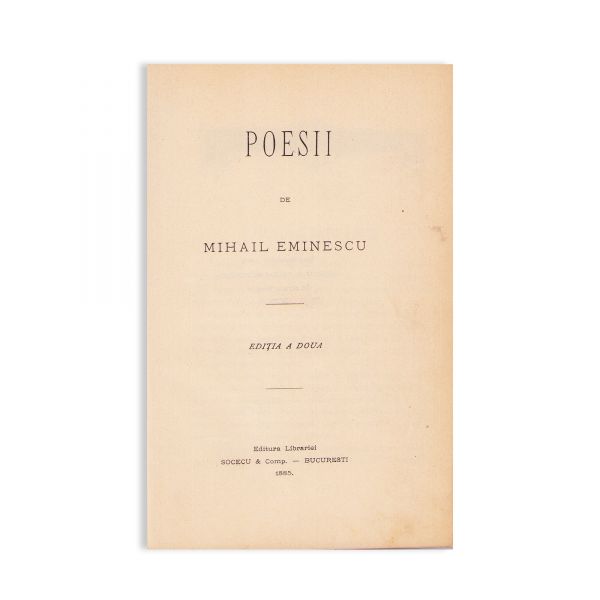 Mihai Eminescu, Poezii, 1885,  Ediția a II-a