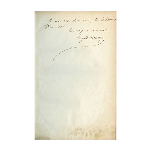 Leopold Monty, Histoire de l'Antiquite profane, cu dedicație