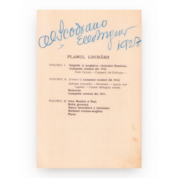 C. Kirițescu, Istoria războiului pentru întregirea neamului, 1924, 3 volume, din biblioteca lui Marius Nuși
