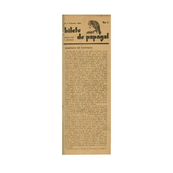 Tudor Arghezi, Bilete de papagal, 1929-1930 - Seria completă + două numere unice
