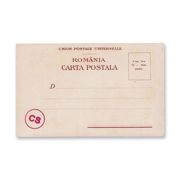 August - Carte poștală Art Nouveau, litografie policromă, cca. 1900