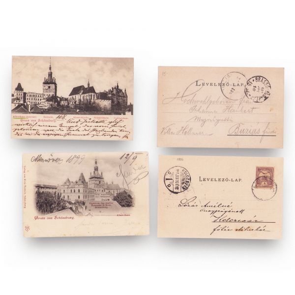 Colecție de 291 de fotografii tip carte poștală cu cetatea medievală Sighișoara