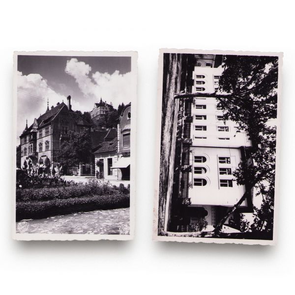 Colecție de 291 de fotografii tip carte poștală cu cetatea medievală Sighișoara