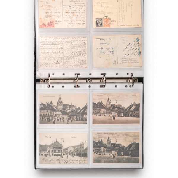 Colecție de 291 de fotografii tip carte poștală cu cetatea medievală Sighișoara