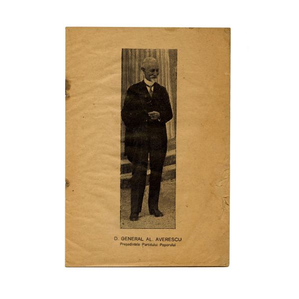 Broșură, discursul generalului Alexandru Averescu